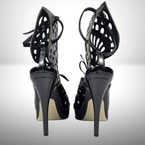 Jimmy Choo Patent Leather Gladiator Sandals Size: 37 - New - Picture 5 of 14